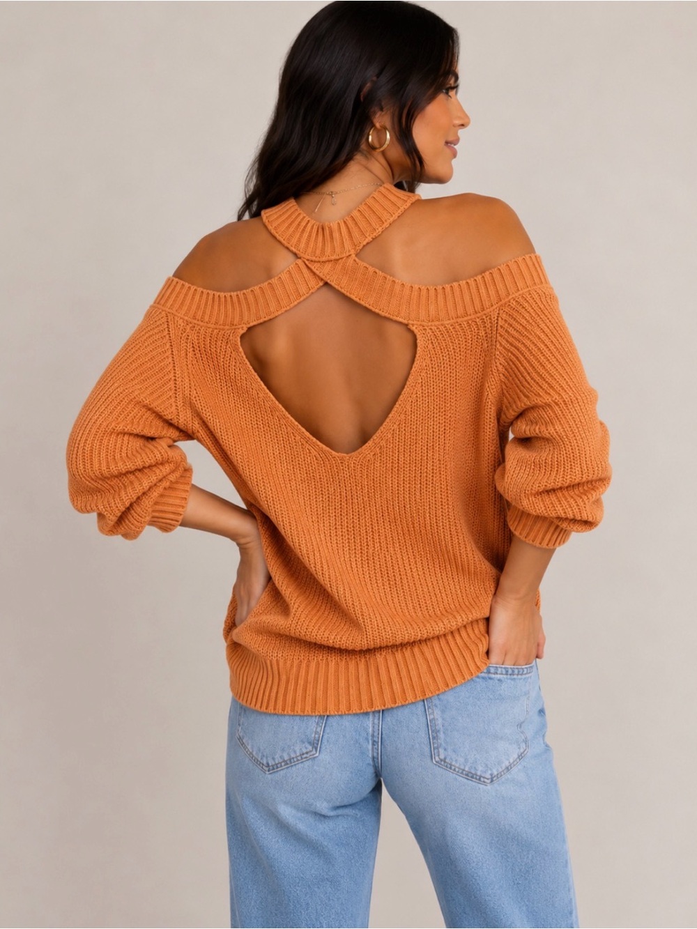 NWT Off shoulder long sleeve knit top. - Picture 2 of 3